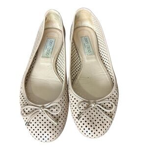 Jimmy Choo Perferated Neutral Flat Size 37